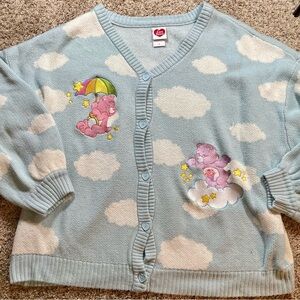 Care Bears Blue Cardigan Sweater Plus Size 3X